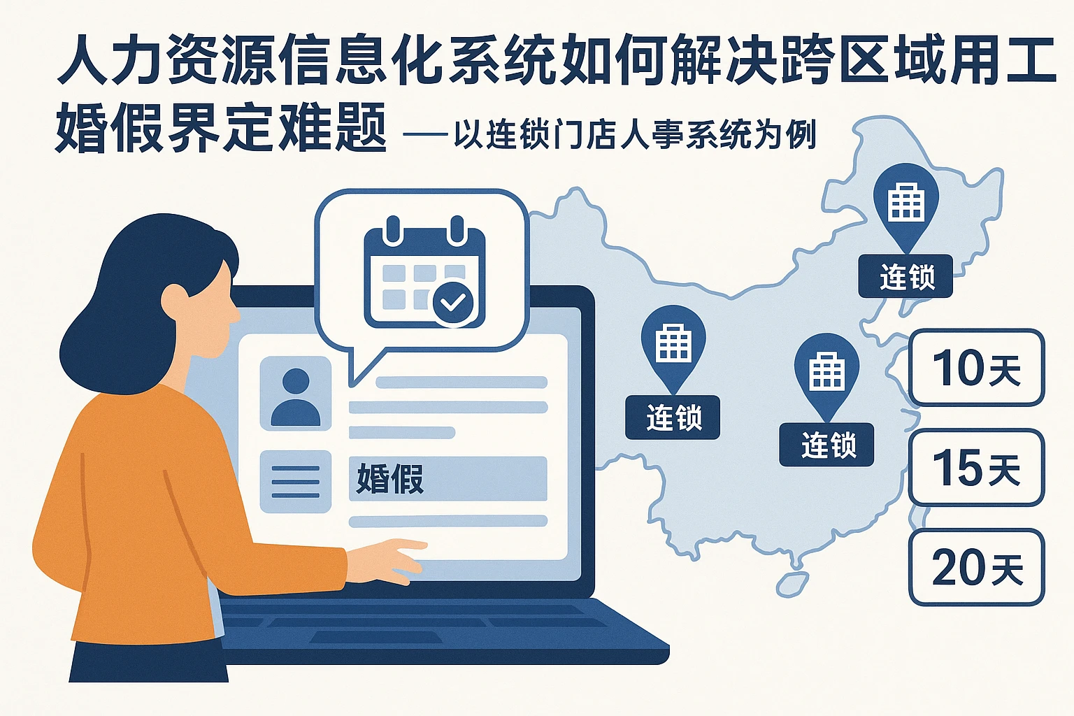 人力资源信息化系统如何解决跨区域用工婚假界定难题——以连锁门店人事系统为例