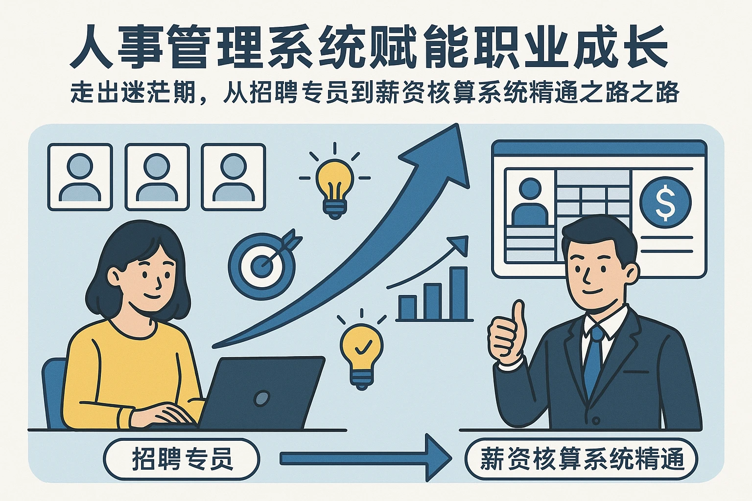 人事管理系统赋能职业成长：走出迷茫期，从招聘专员到薪资核算系统精通之路