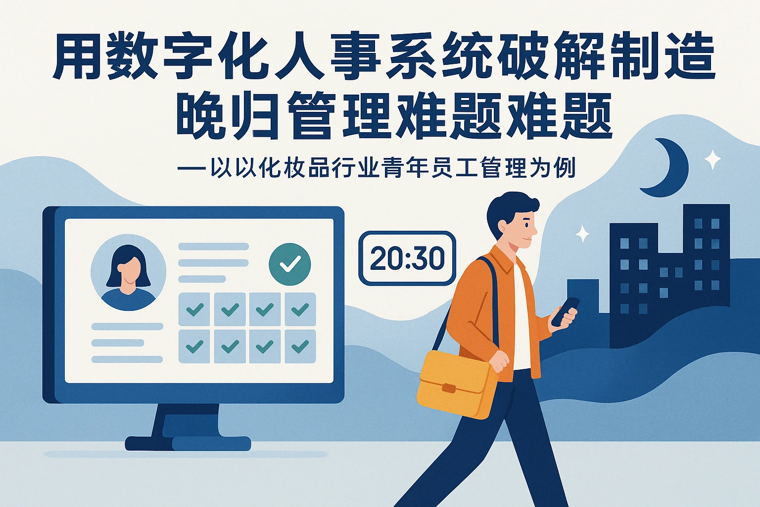 用数字化人事系统破解制造企业晚归管理难题——以化妆品行业青年员工管理为例