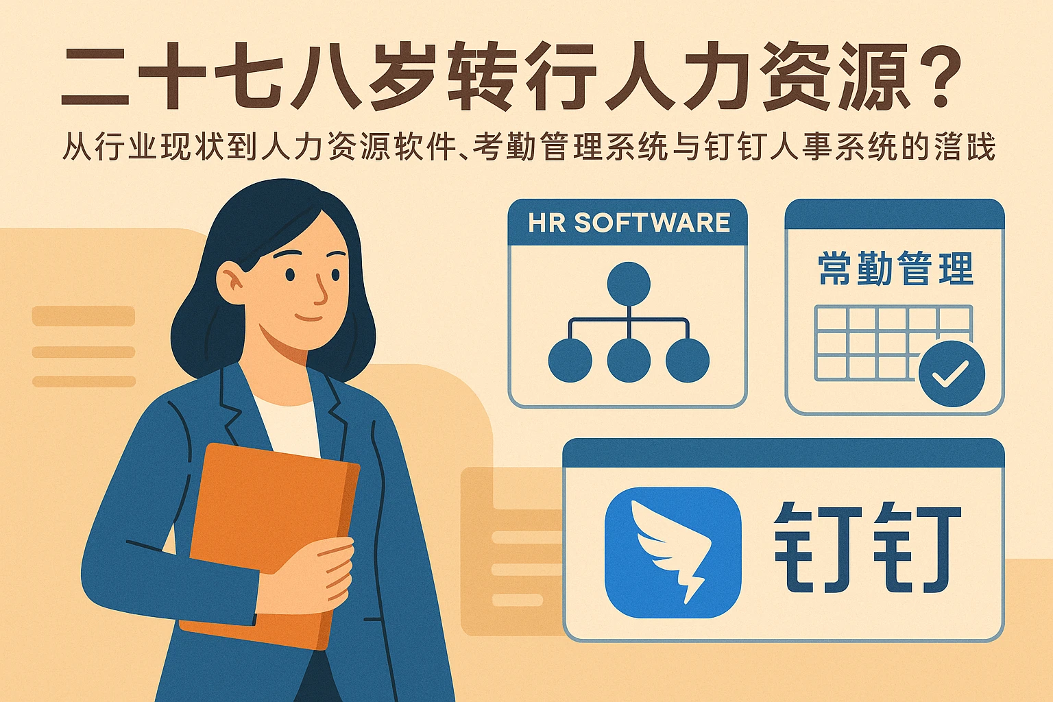 二十七八岁转行人力资源？从行业现状到人力资源软件、考勤管理系统与钉钉人事系统的落地实践