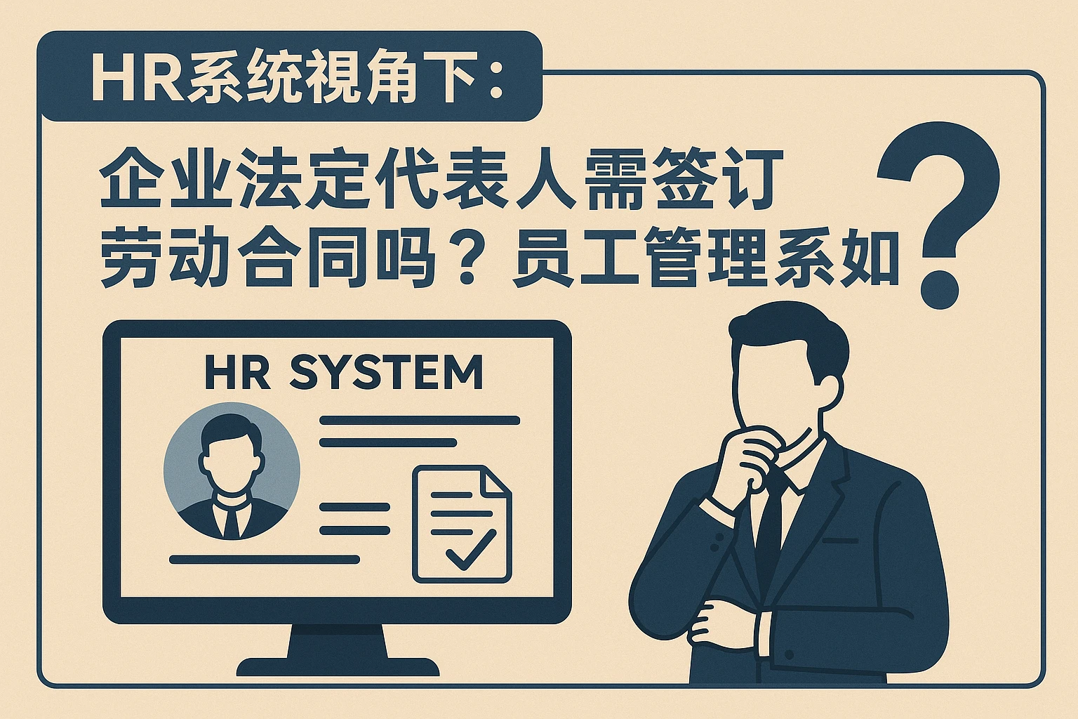 人力资源系统视角下：企业法定代表人需签订劳动合同吗？员工管理系统如何应对？