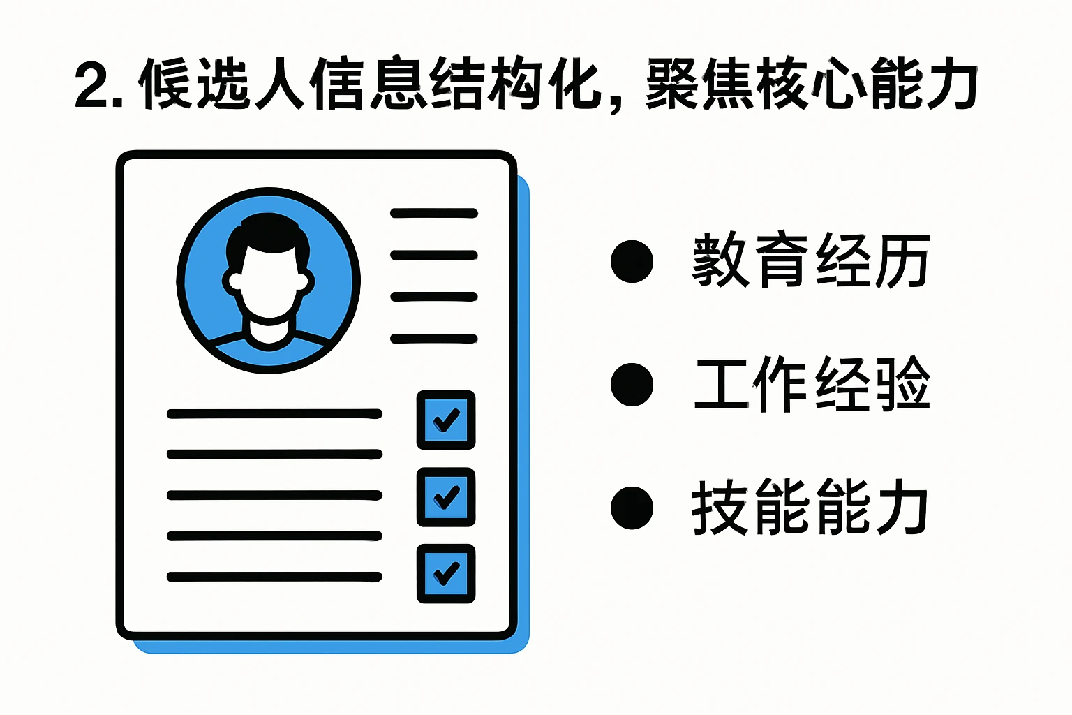 2. 候选人信息结构化，聚焦核心能力