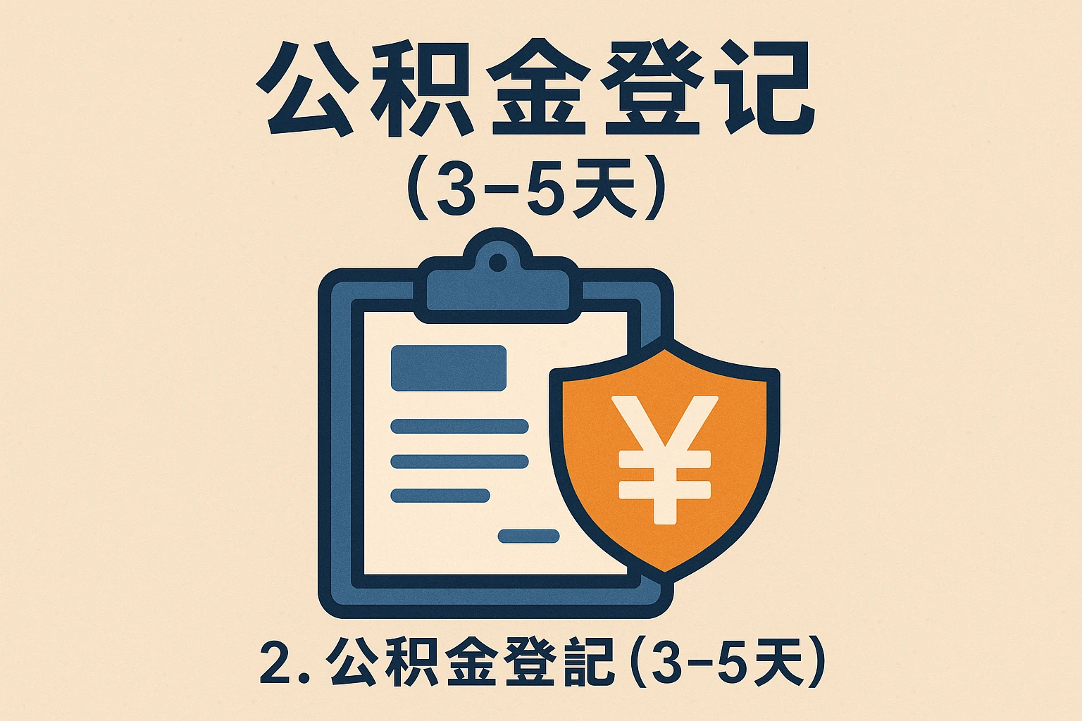 2. 公积金登记（3-5天）