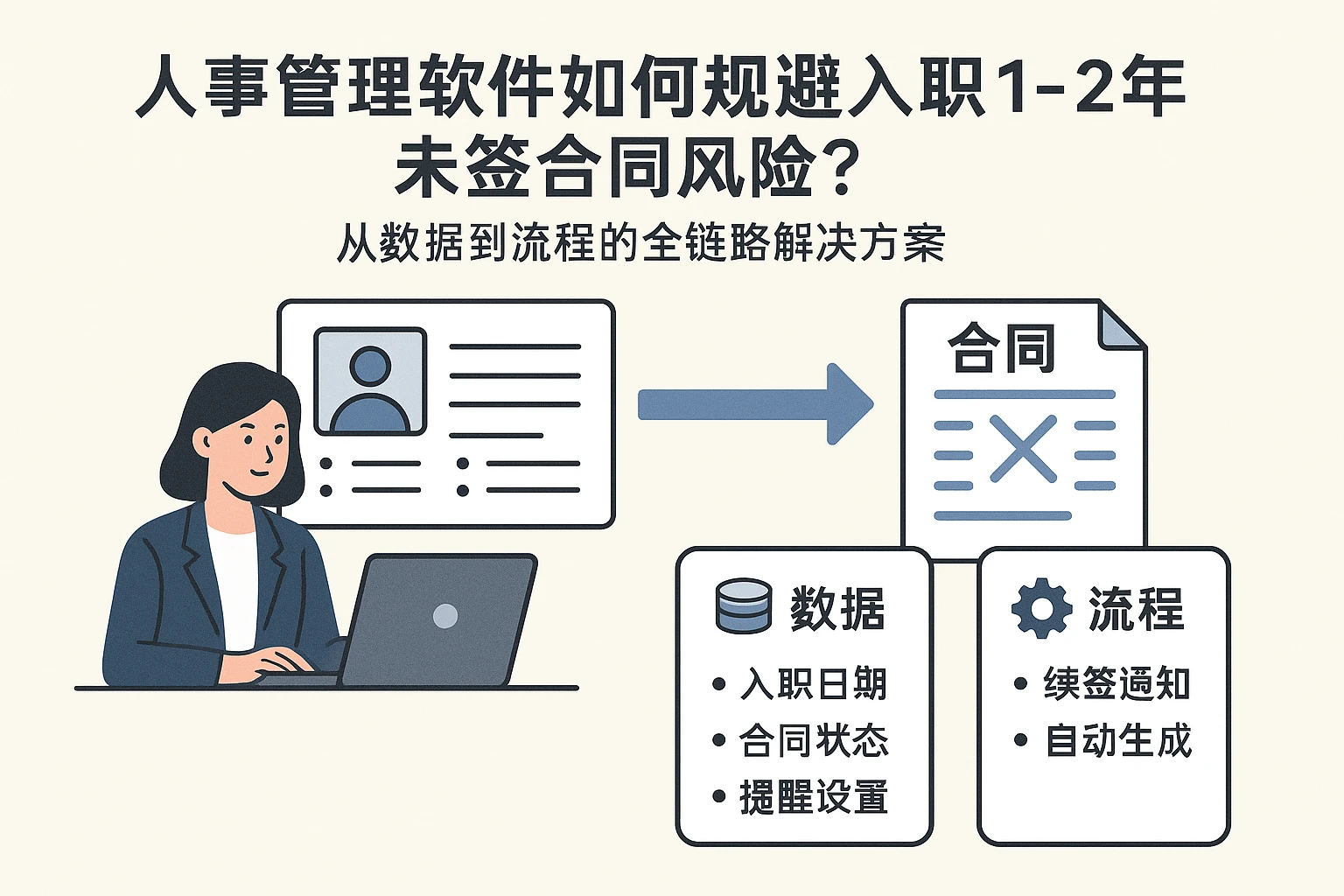 人事管理软件如何规避入职1-2年未签合同风险？从数据到流程的全链路解决方案