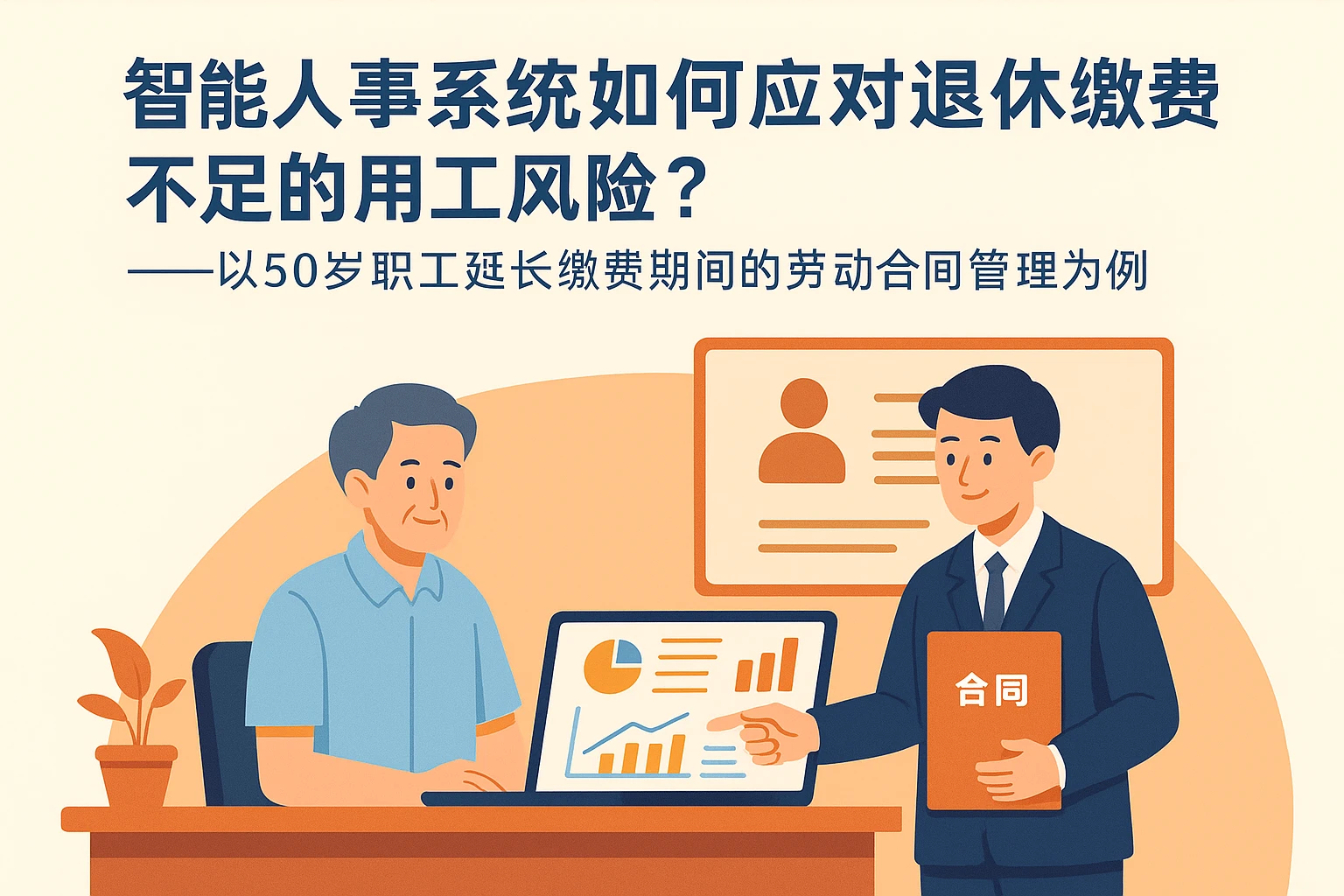 智能人事系统如何应对退休缴费不足的用工风险？——以50岁职工延长缴费期间的劳动合同管理为例