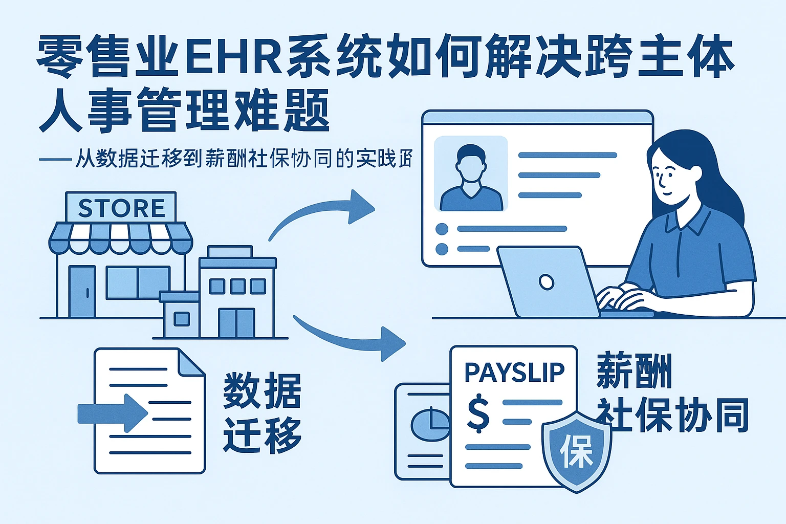 零售业EHR系统如何解决跨主体人事管理难题——从数据迁移到薪酬社保协同的实践路径