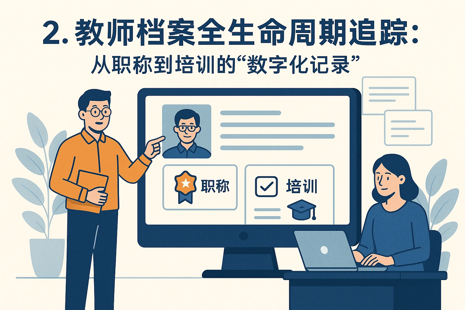 2. 教师档案全生命周期追踪：从职称到培训的“数字化记录”