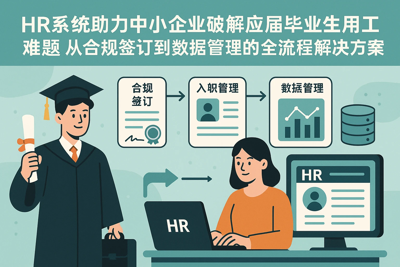 HR系统助力中小企业破解应届毕业生用工难题——从合规签订到数据管理的全流程解决方案