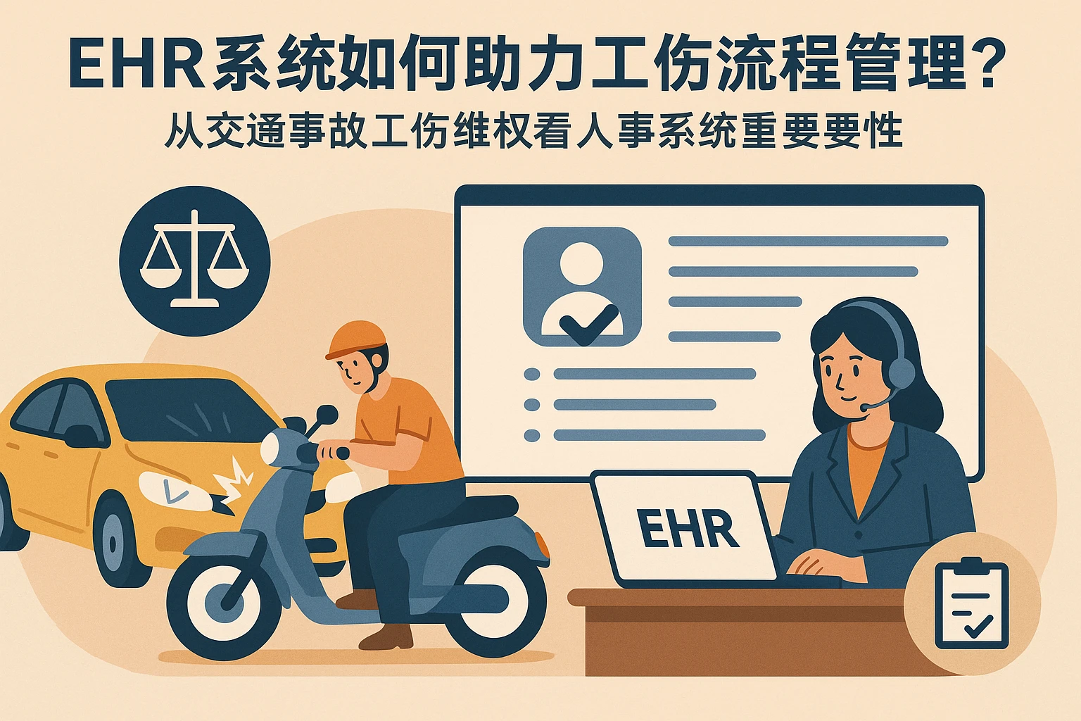 EHR系统如何助力工伤流程管理？从交通事故工伤维权看人事系统的重要性