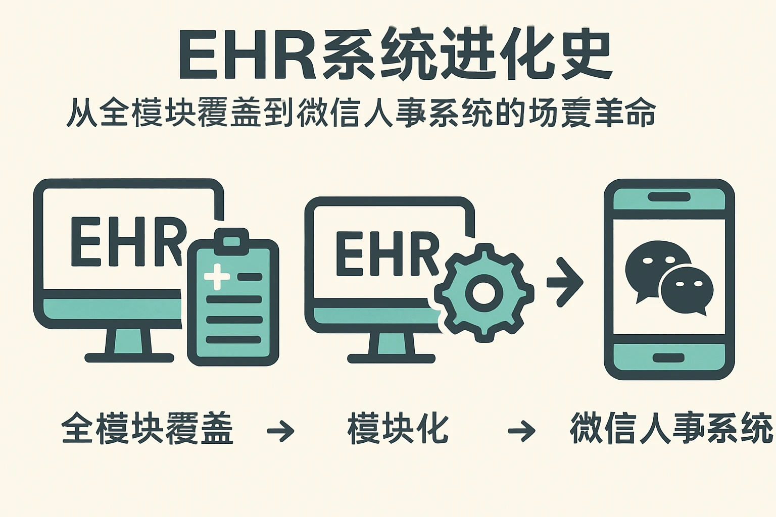 EHR系统进化史：从全模块覆盖到微信人事系统的场景革命
