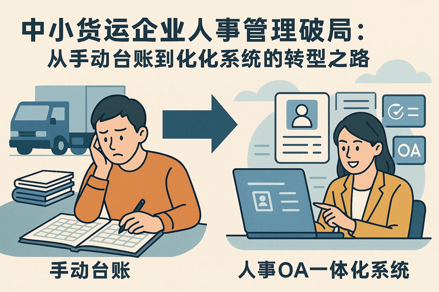 中小货运企业人事管理破局：从手动台账到人事OA一体化系统的转型之路
