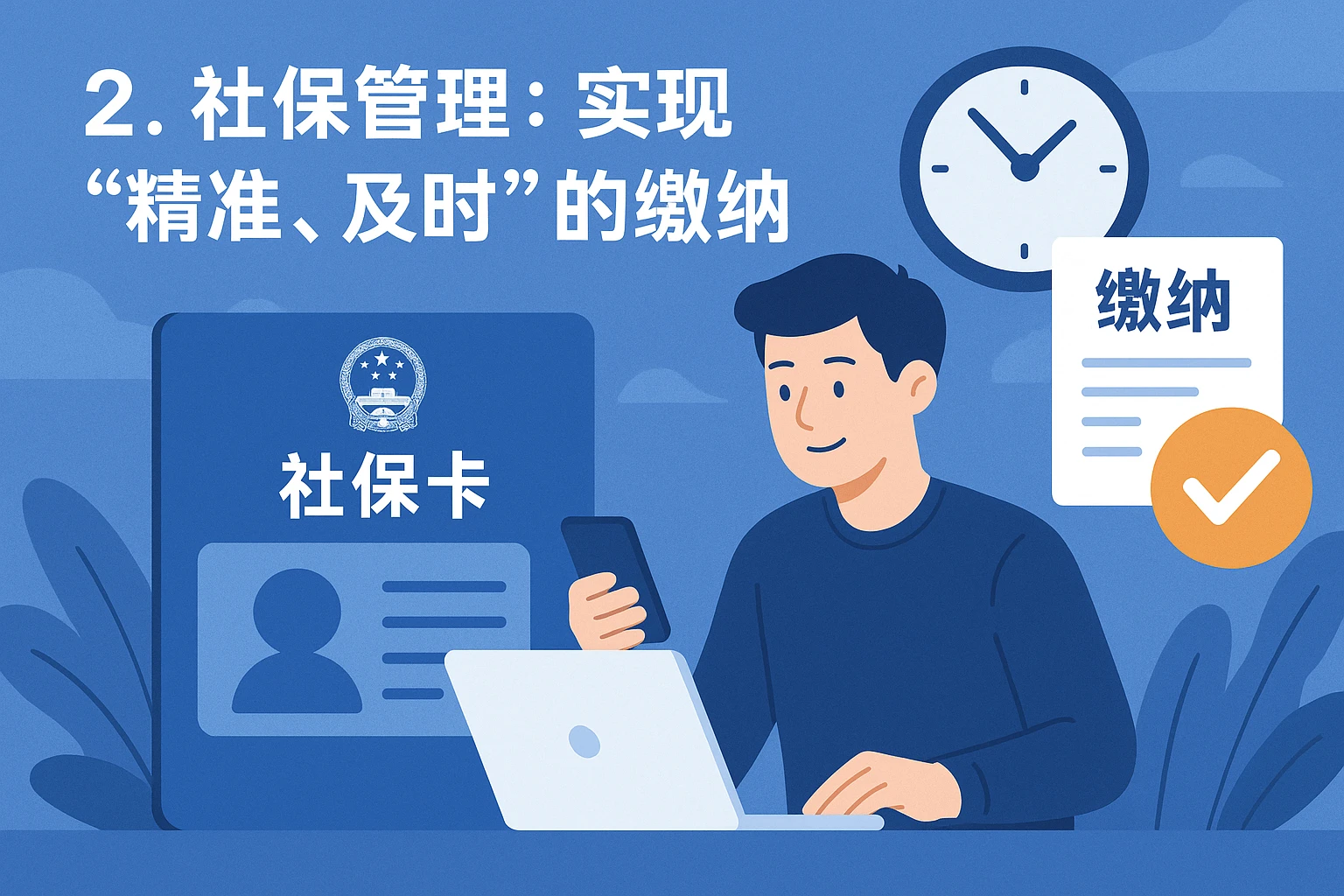 2. 社保管理：实现“精准、及时”的缴纳