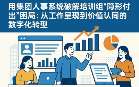 用集团人事系统破解培训组“隐形付出”困局：从工作呈现到价值认同的数字化转型