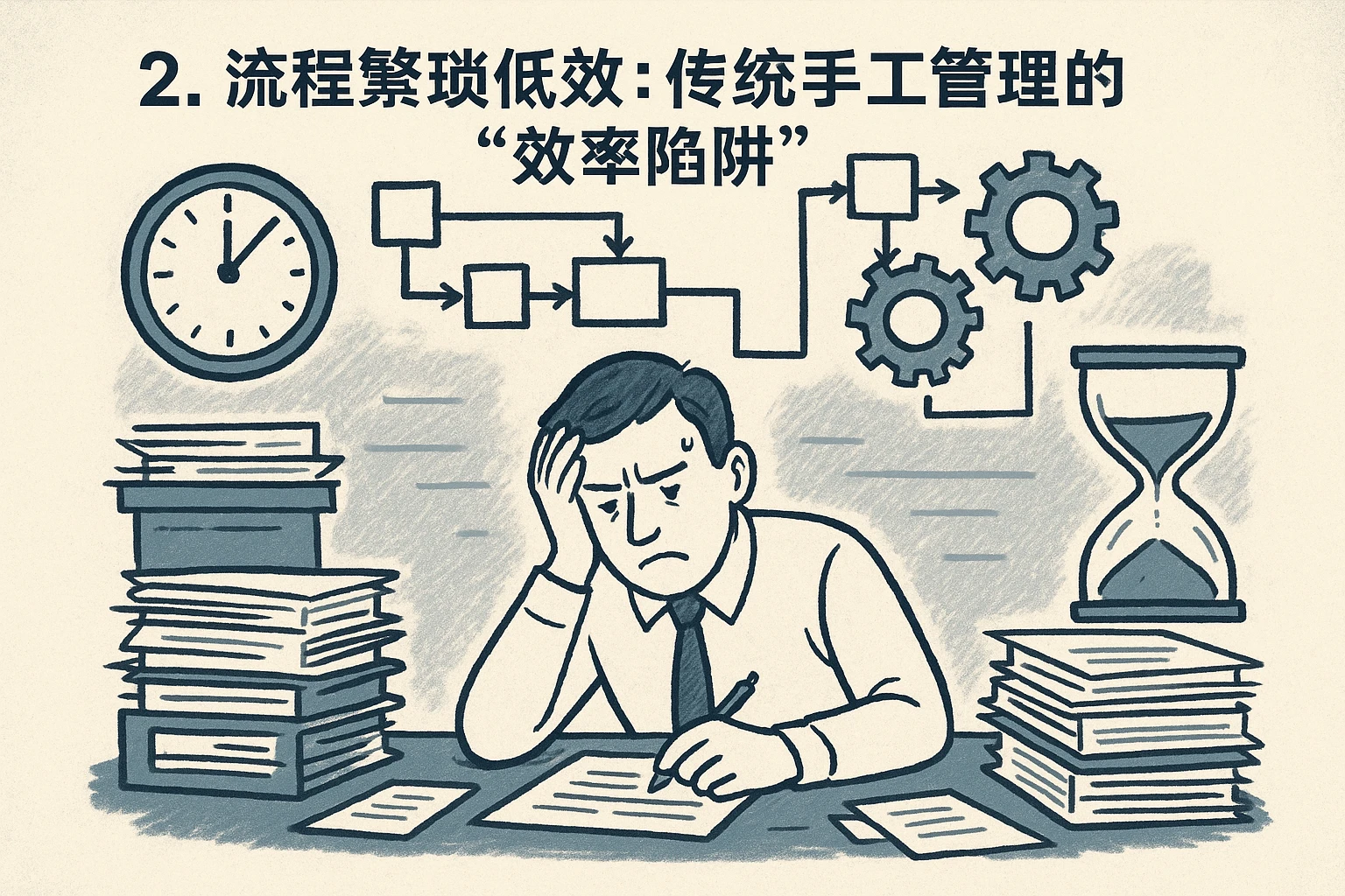 2. 流程繁琐低效：传统手工管理的“效率陷阱”