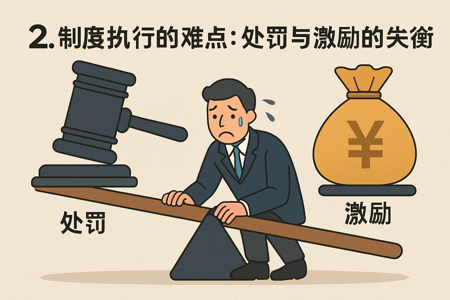 2. 制度执行的难点：处罚与激励的失衡