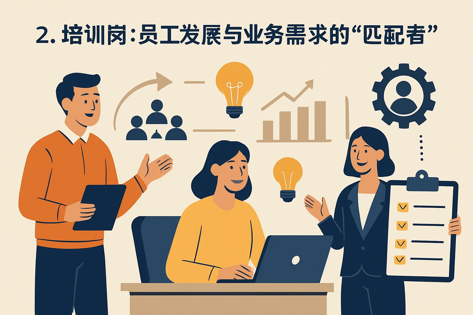 2. 培训岗：员工发展与业务需求的“匹配者”