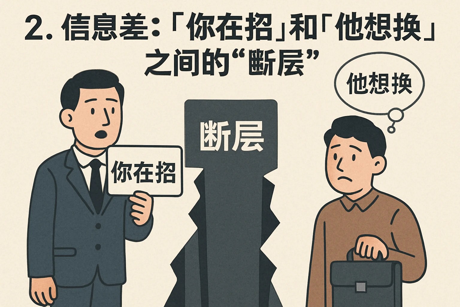 2. 信息差：“你在招”和“他想换”之间的“断层”