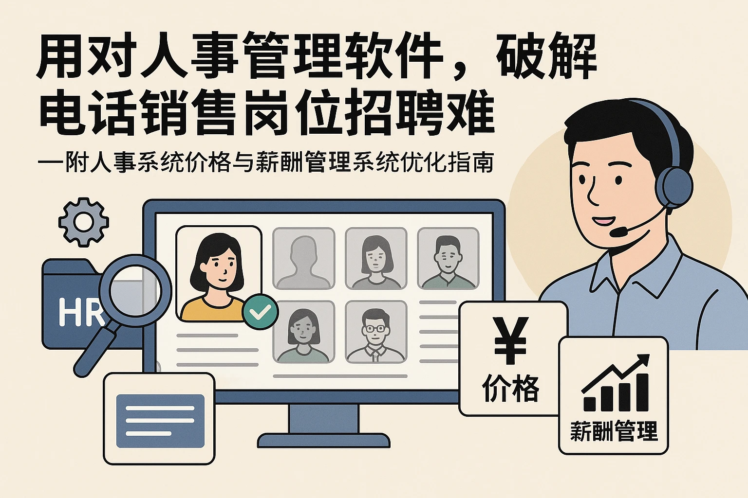 用对人事管理软件，破解电话销售岗位招聘难——附人事系统价格与薪酬管理系统优化指南