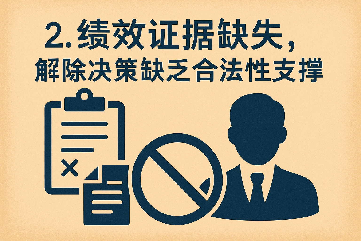 2. 绩效证据缺失，解除决策缺乏合法性支撑