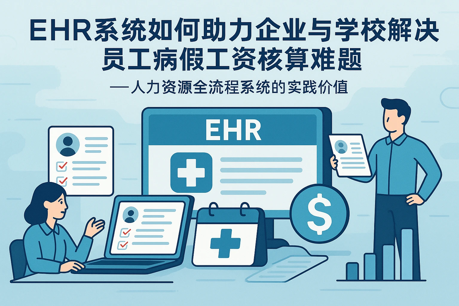 EHR系统如何助力企业与学校解决员工病假工资核算难题——人力资源全流程系统的实践价值