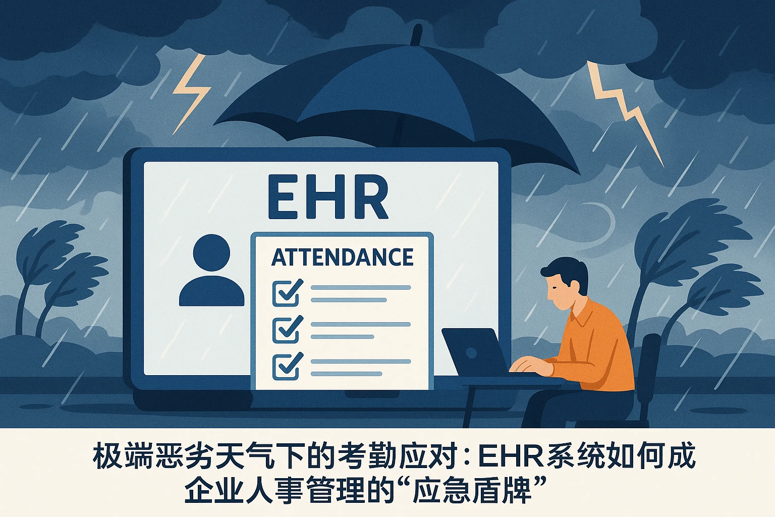极端恶劣天气下的考勤应对:EHR系统如何成为企业人事管理的“应急盾牌”