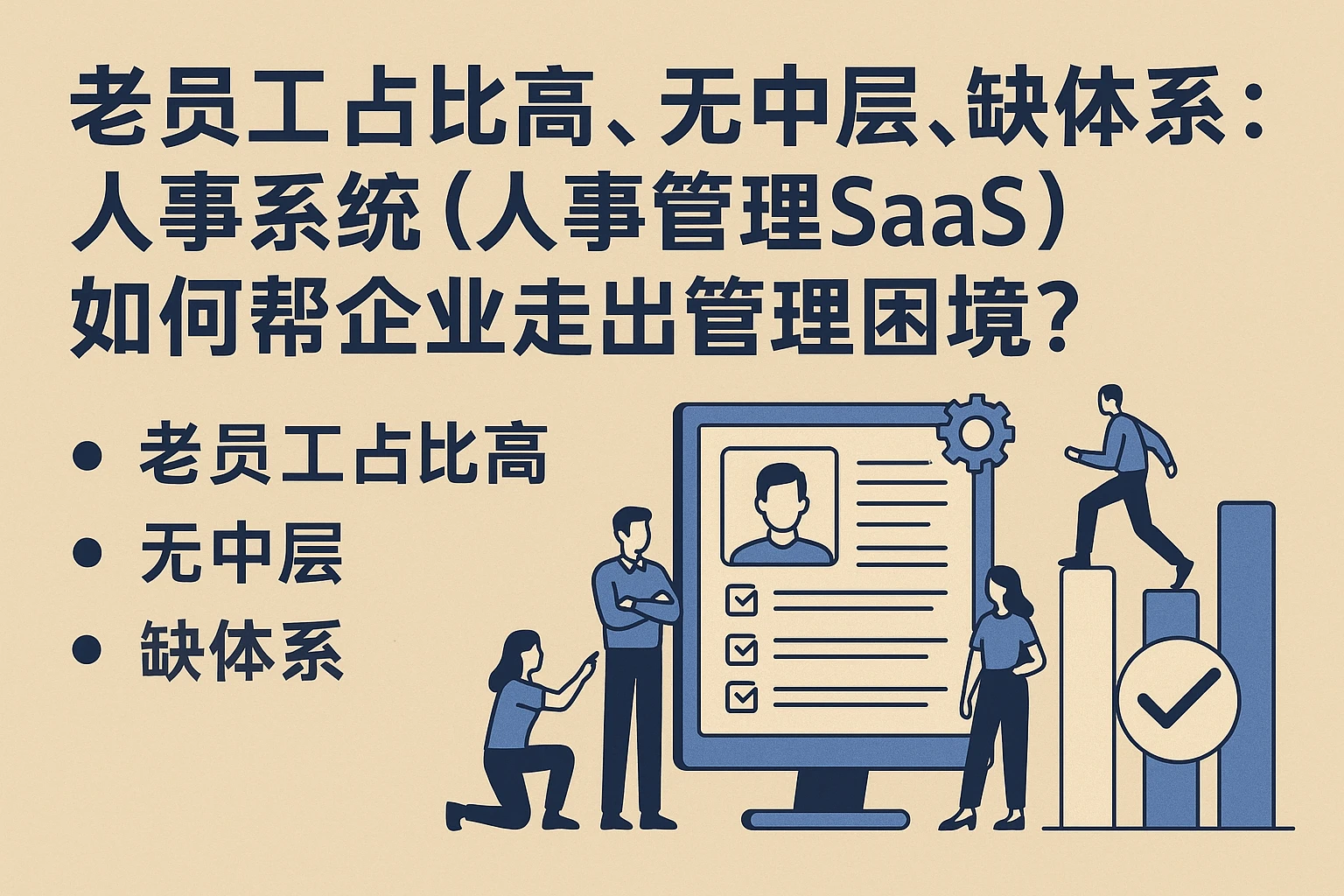 老员工占比高、无中层、缺体系：人事系统（人事管理SaaS）如何帮企业走出管理困境？