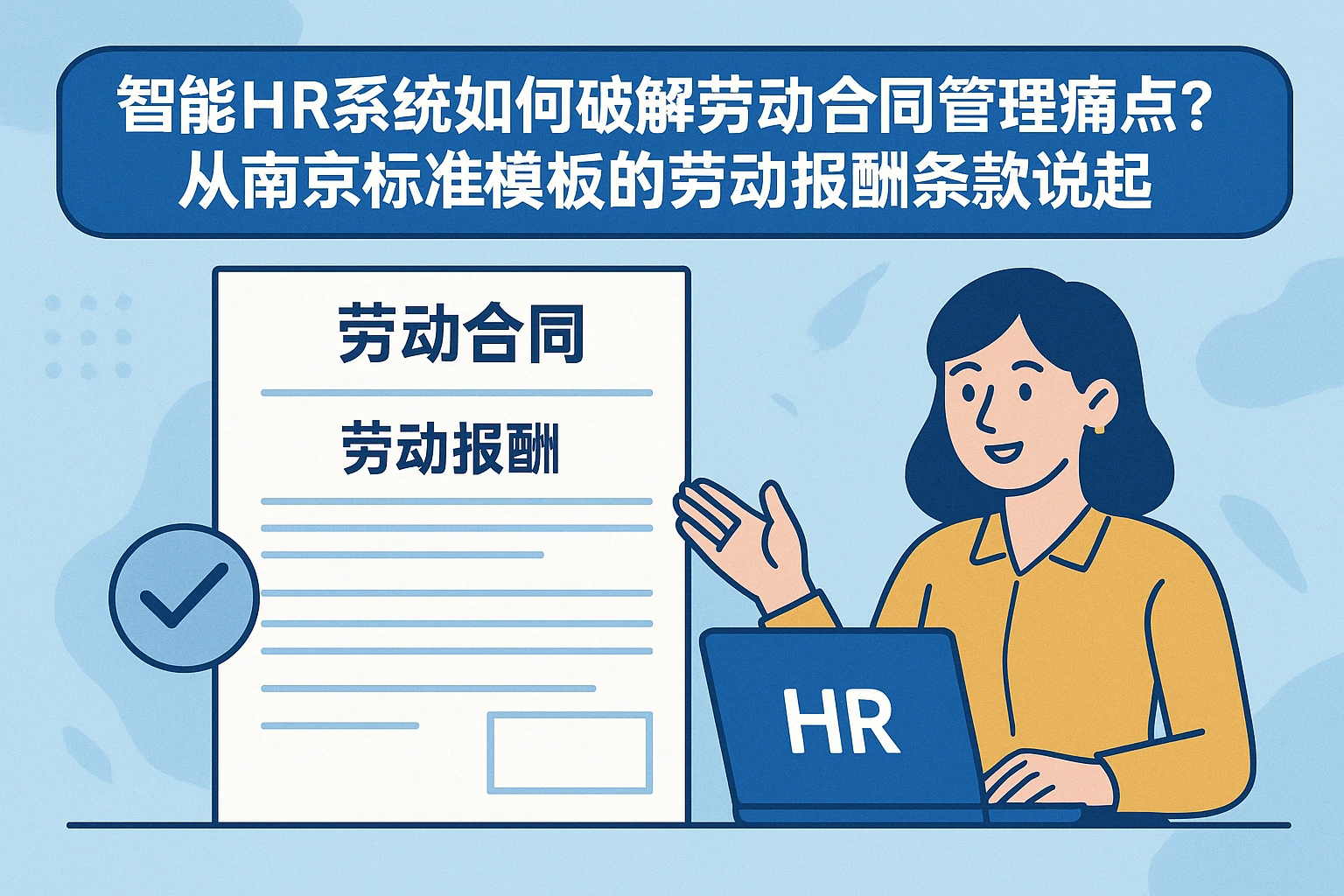 智能HR系统如何破解劳动合同管理痛点？从南京标准模板的劳动报酬条款说起