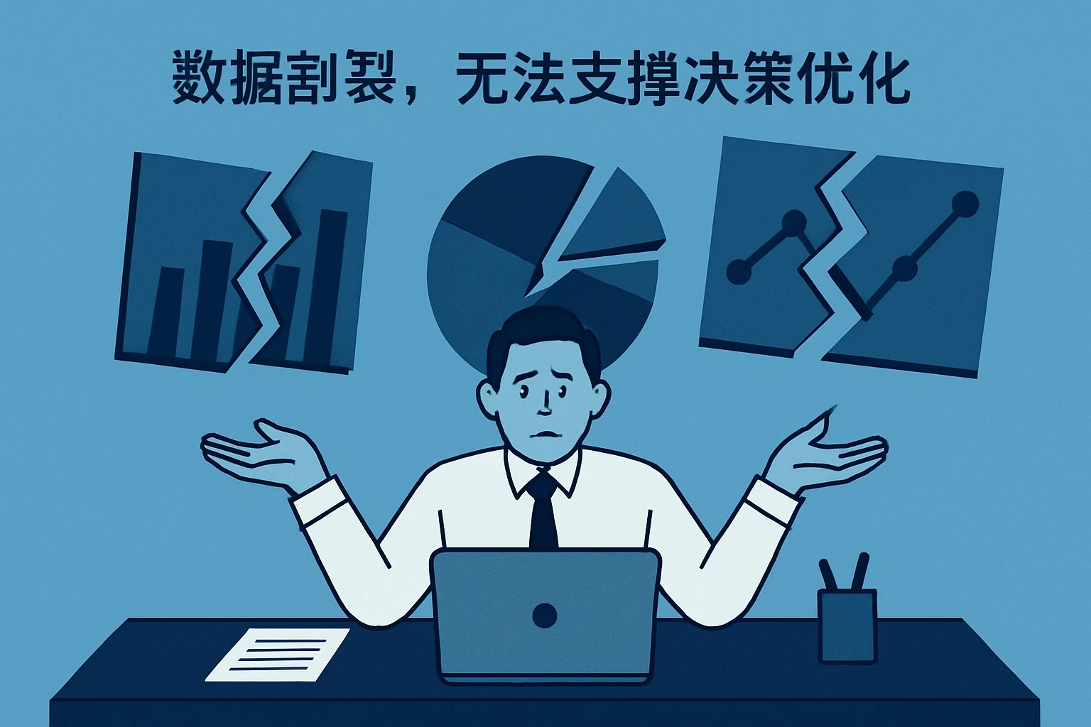 2. 数据割裂，无法支撑决策优化