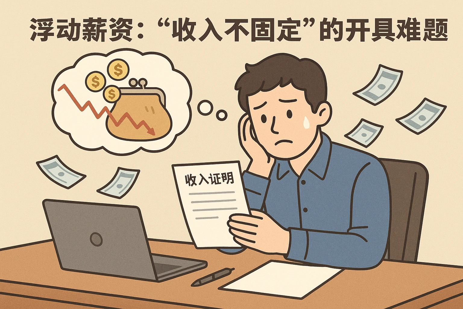 2. 浮动薪资：“收入不固定”的开具难题