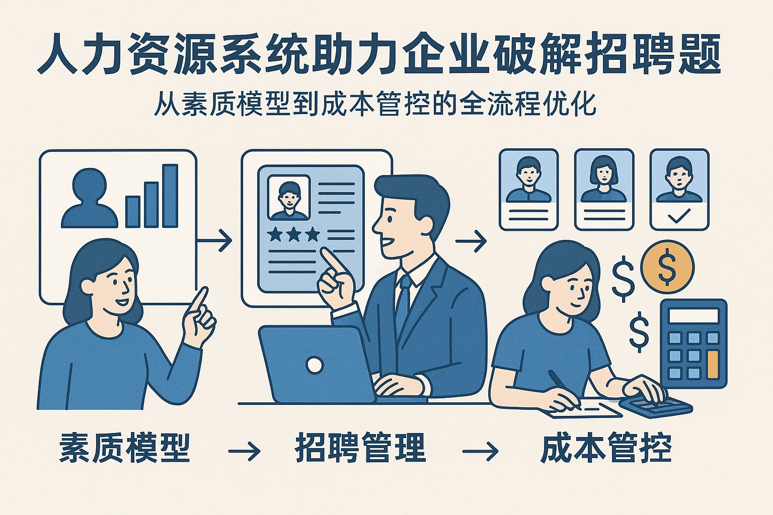 人力资源系统助力企业破解招聘难题：从素质模型到成本管控的全流程优化