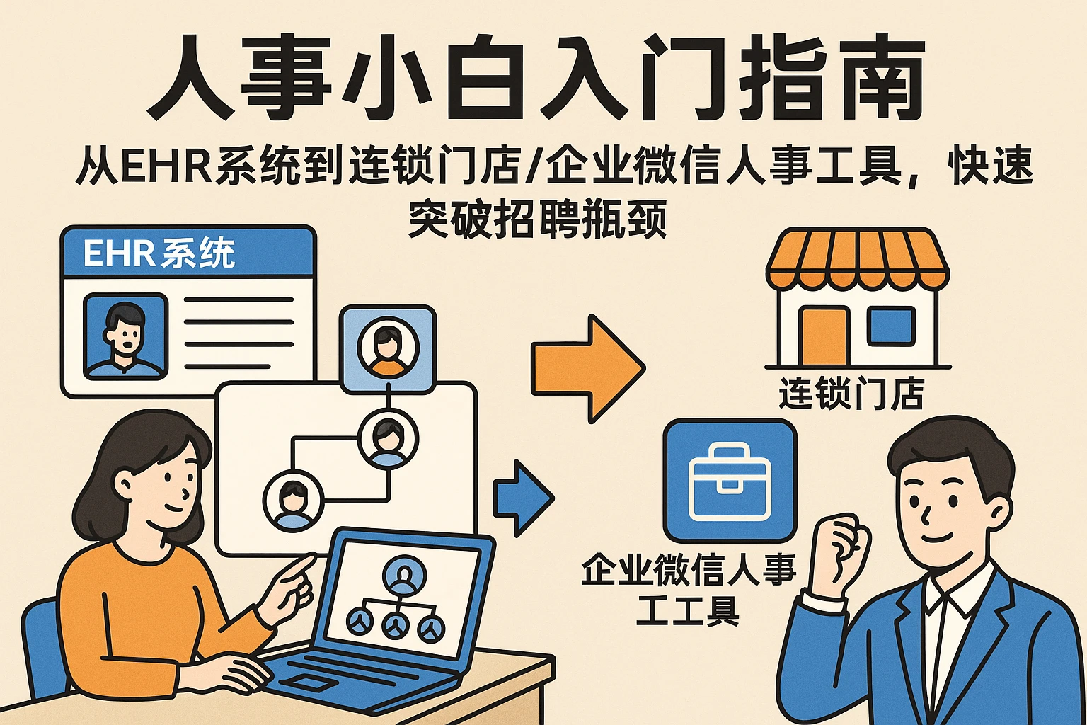 人事小白入门指南：从EHR系统到连锁门店/企业微信人事工具，快速突破招聘瓶颈