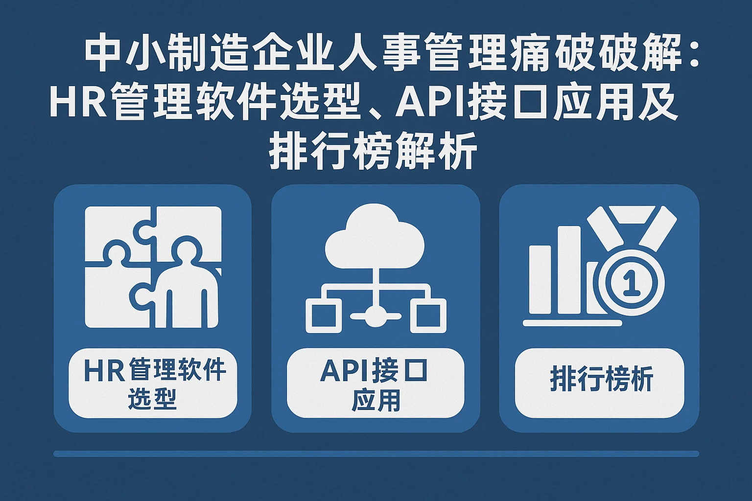 中小制造企业人事管理痛点破解：HR管理软件选型、API接口应用及排行榜解析