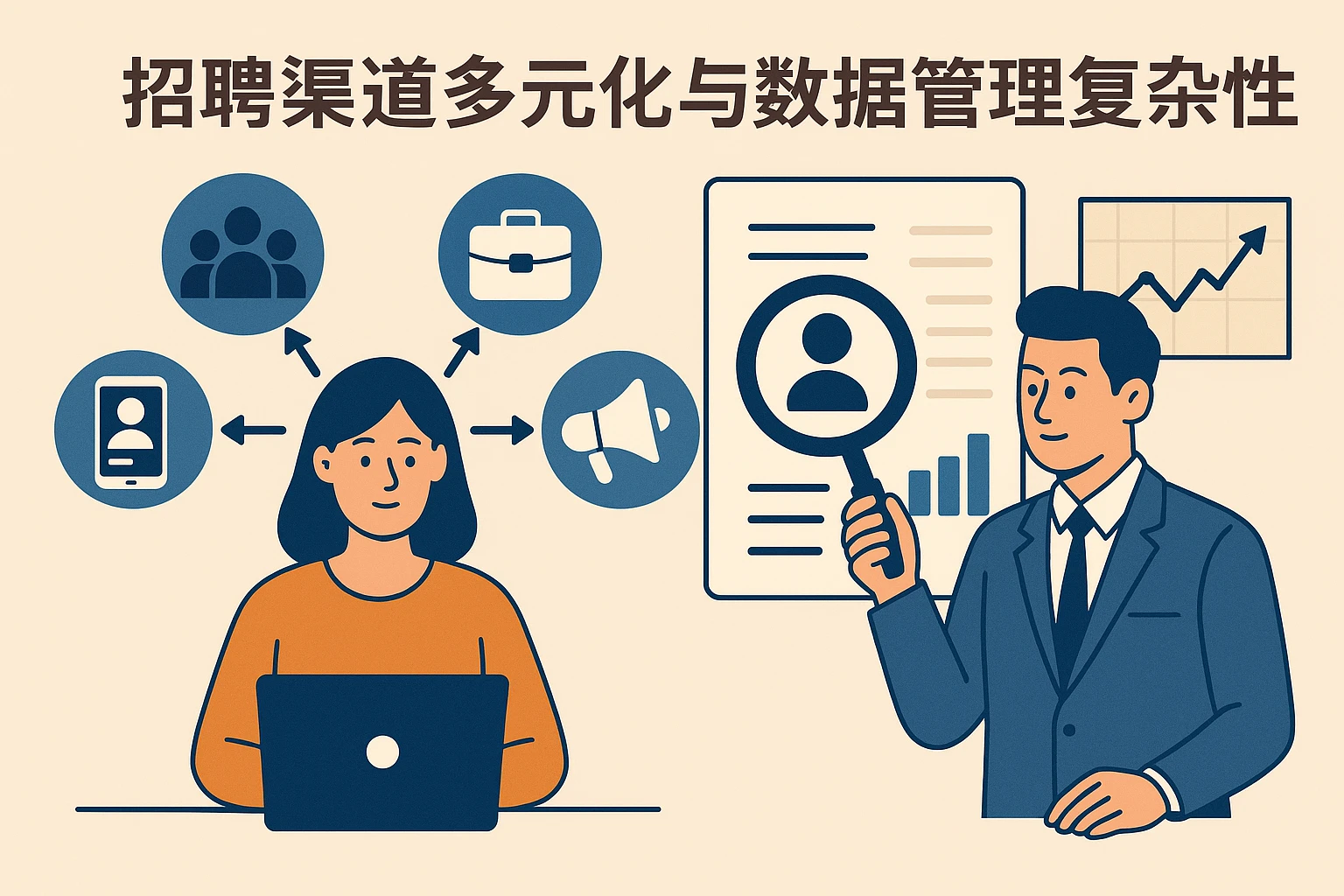 招聘渠道多元化与数据管理复杂性