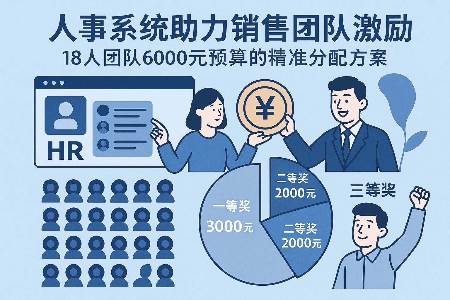 人事系统助力销售团队激励：18人团队6000元预算的精准分配方案