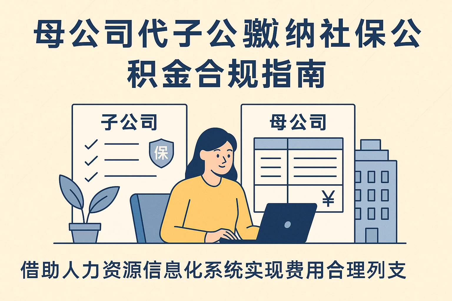 母公司代子公司缴纳社保公积金合规指南：借助人力资源信息化系统实现费用合理列支