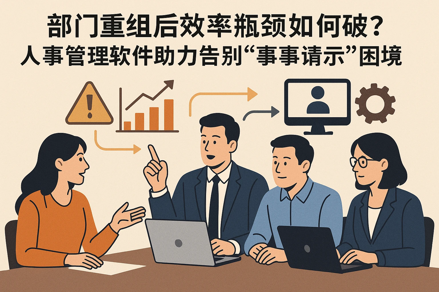 部门重组后效率瓶颈如何破？人事管理软件助力告别“事事请示”困境