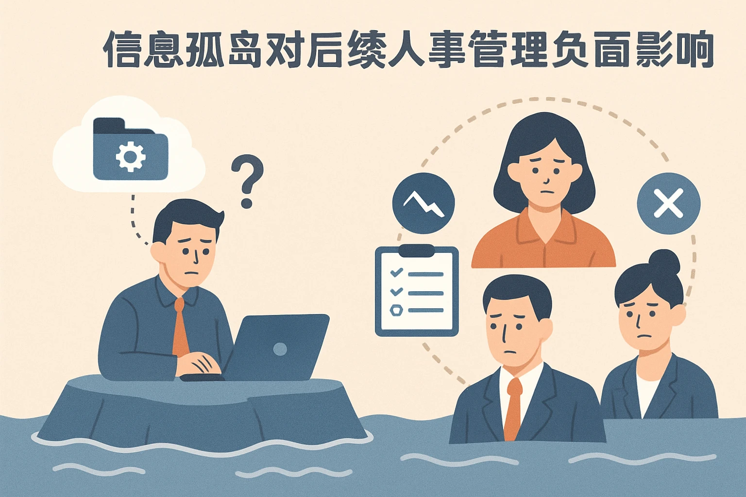 2.2 信息孤岛对后续人事管理的负面影响