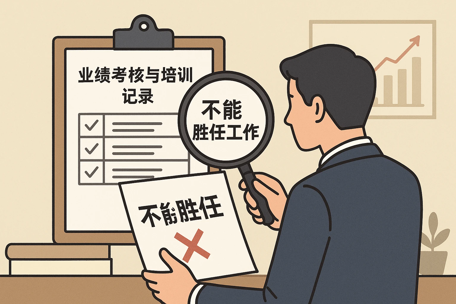 2. 再查“业绩考核与培训记录”：构建“不能胜任工作”的证据链