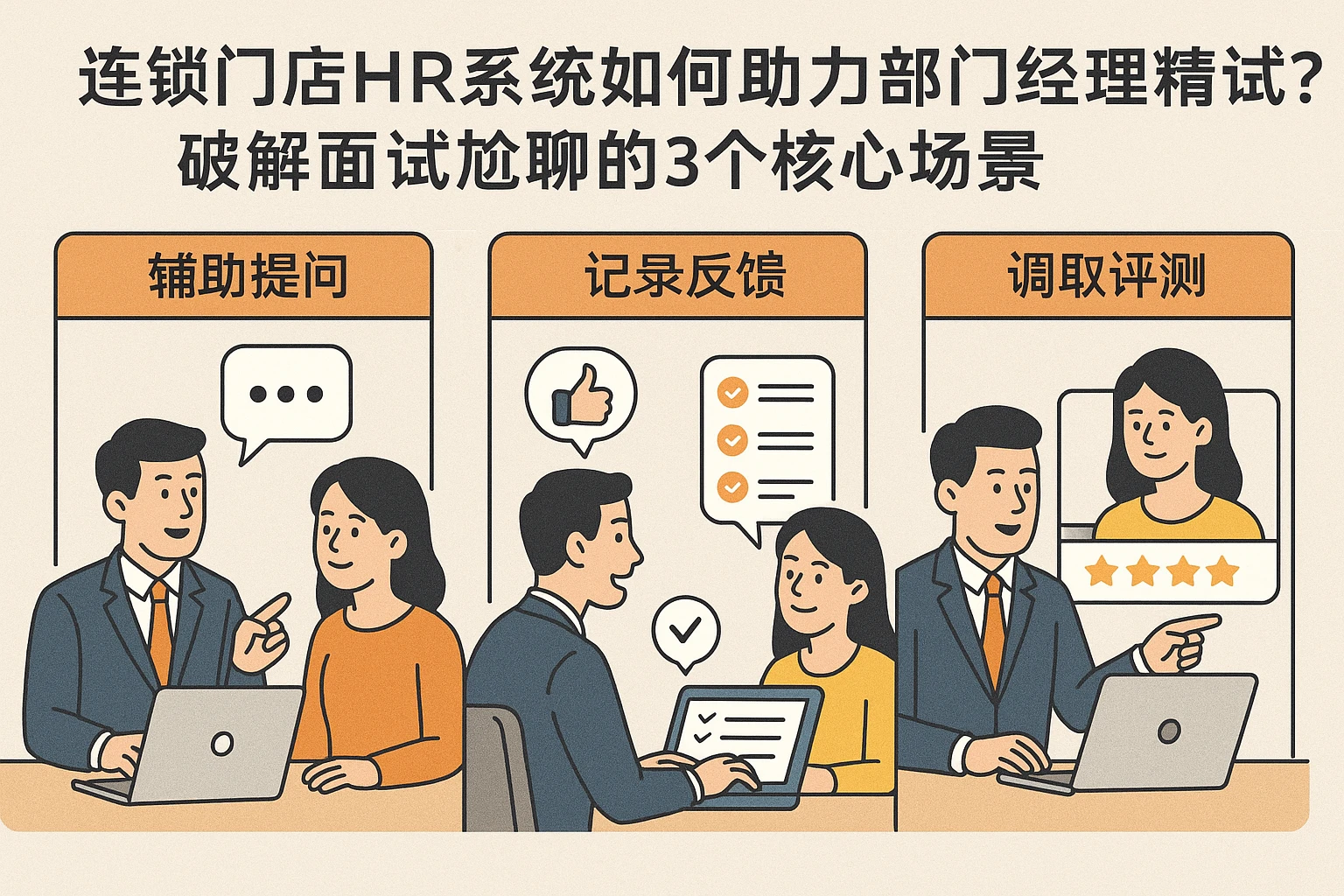 连锁门店HR系统如何助力部门经理精准复试？破解面试尬聊的3个核心场景