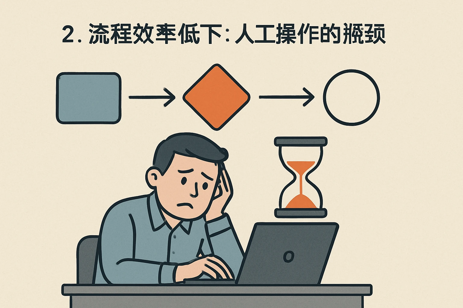 2. 流程效率低下：人工操作的瓶颈