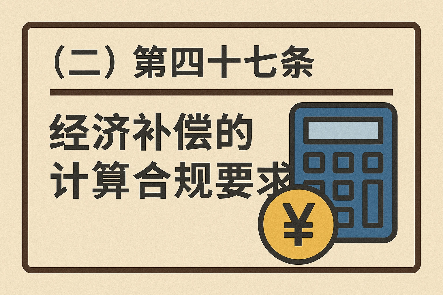 （二）第四十七条：经济补偿的计算合规要求