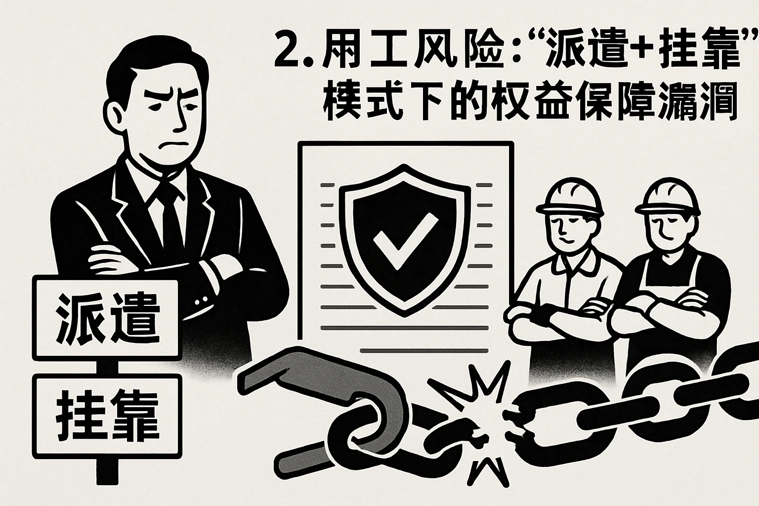 2. 用工风险：“派遣+挂靠”模式下的权益保障漏洞