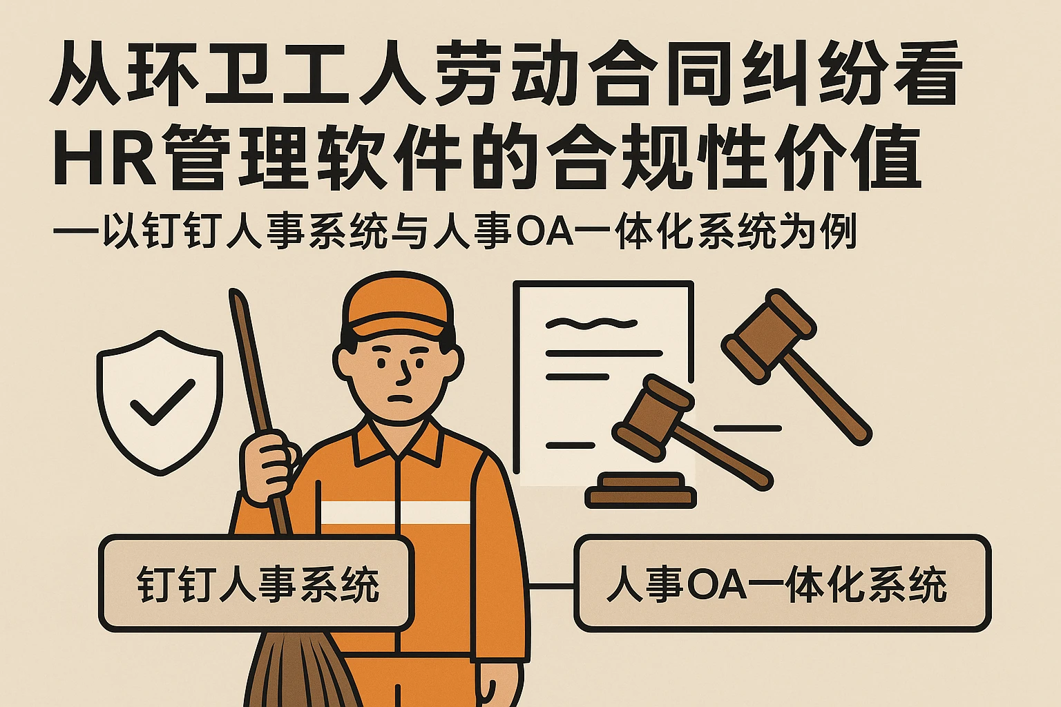 从环卫工人劳动合同纠纷看HR管理软件的合规性价值——以钉钉人事系统与人事OA一体化系统为例