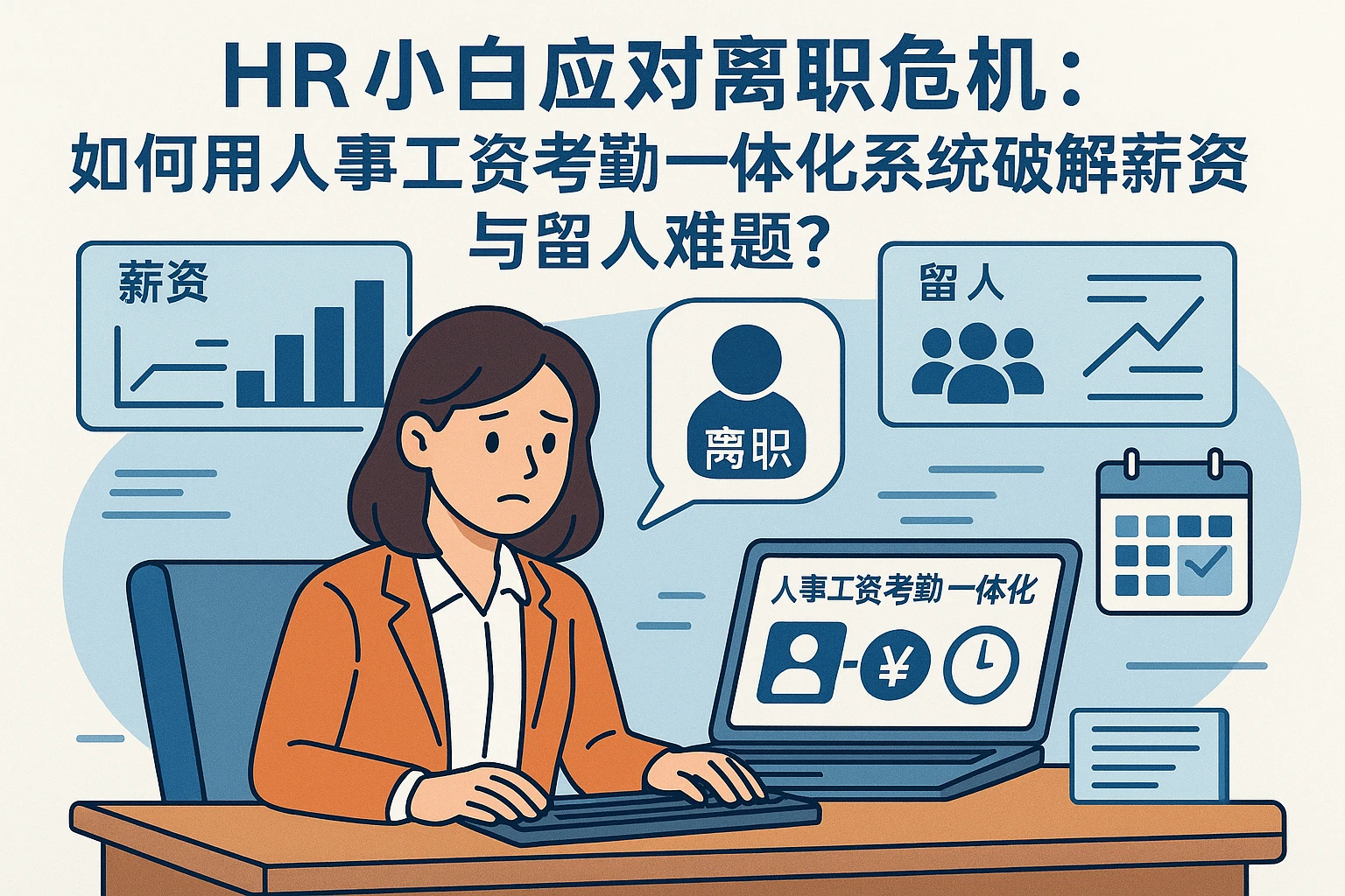 HR小白应对离职危机：如何用人事工资考勤一体化系统破解薪资与留人难题？