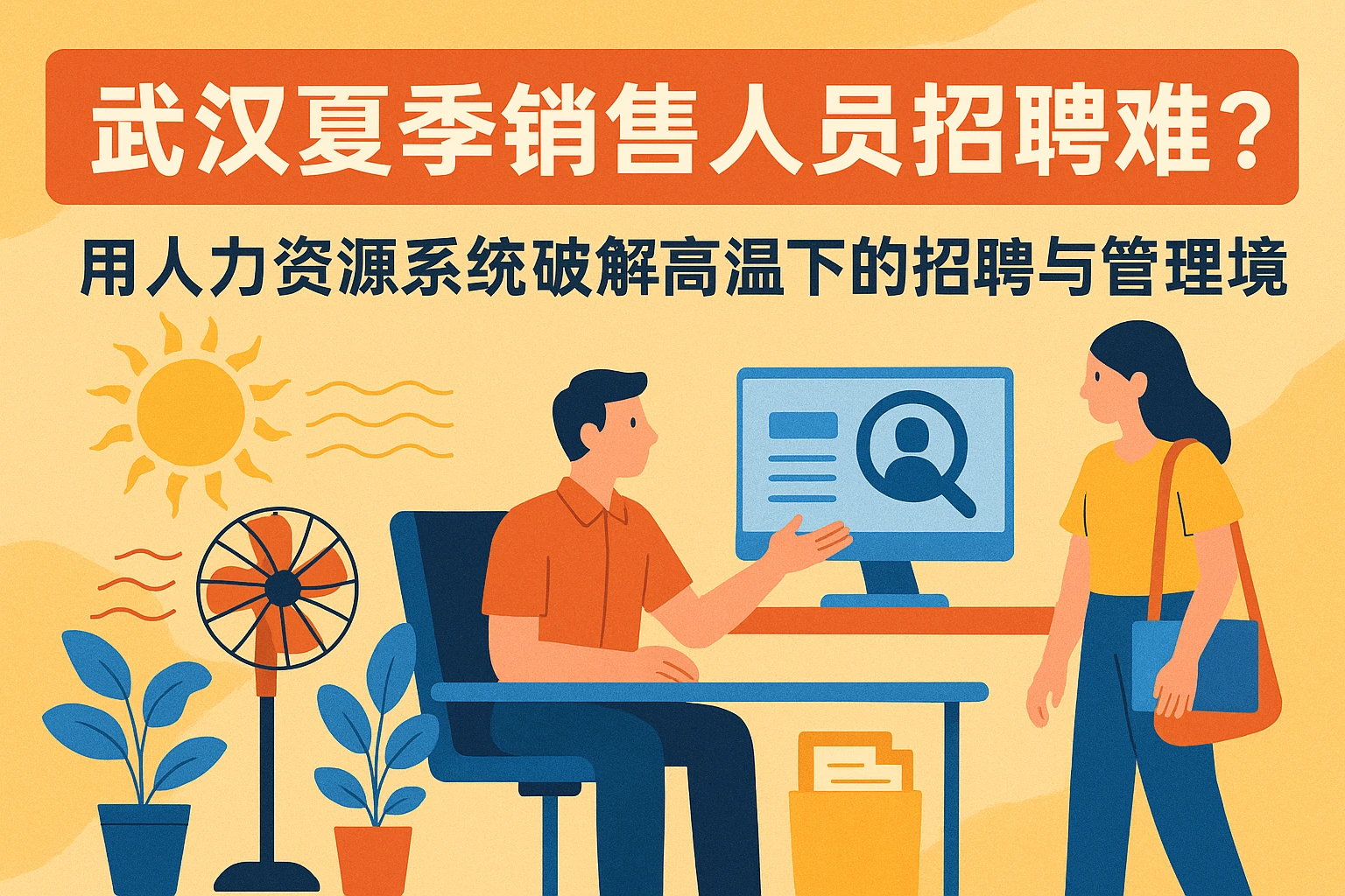 武汉夏季销售人员招聘难？用人力资源系统破解高温下的招聘与管理困境