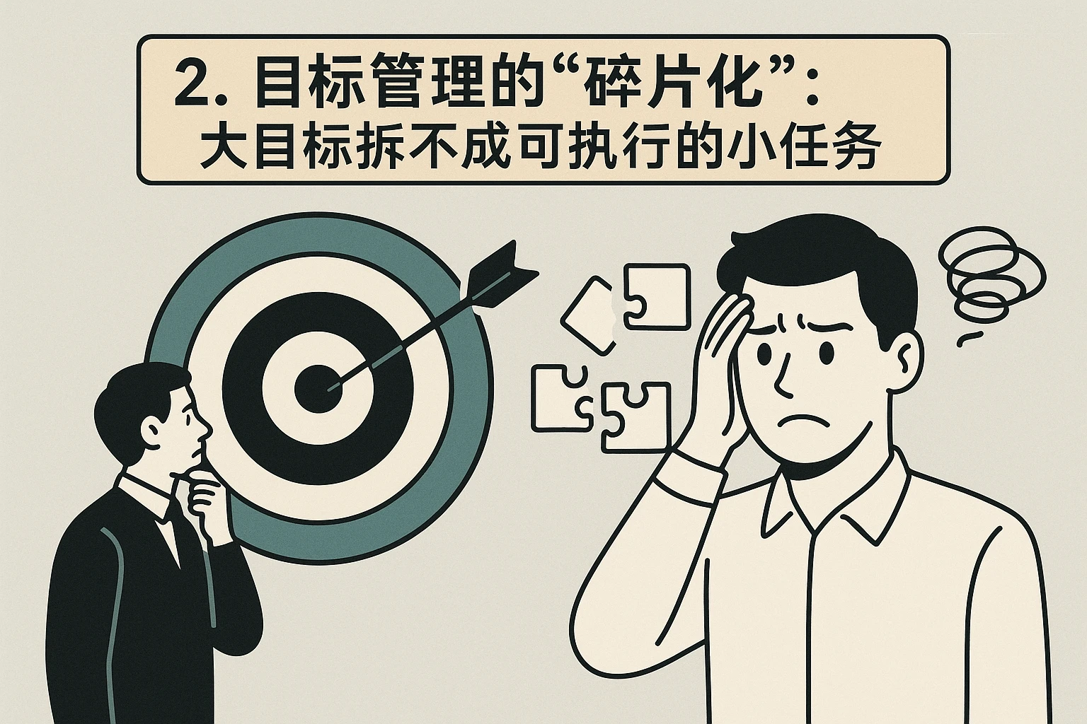 2. 目标管理的“碎片化”：大目标拆不成可执行的小任务