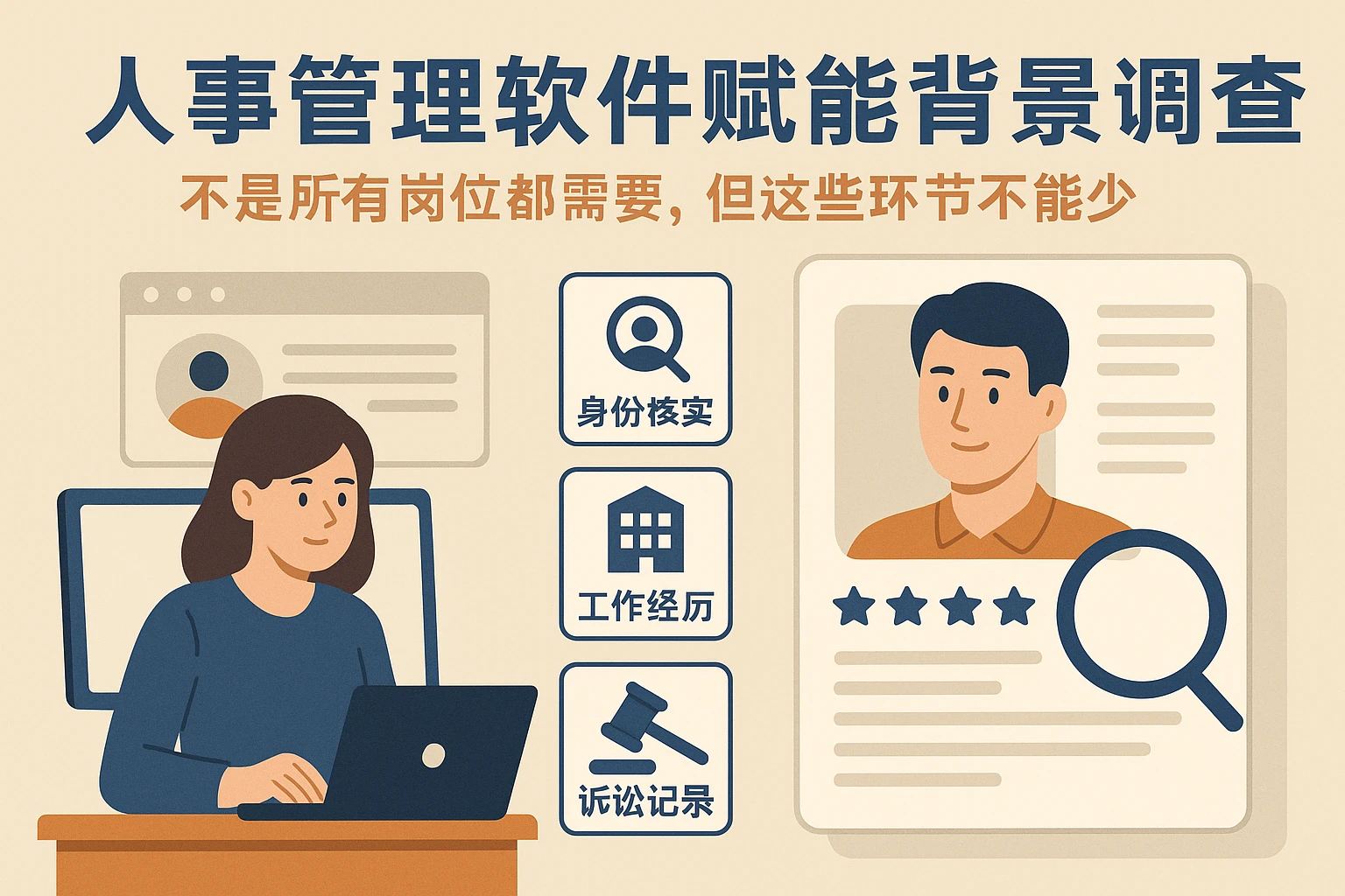 人事管理软件赋能背景调查：不是所有岗位都需要，但这些环节不能少