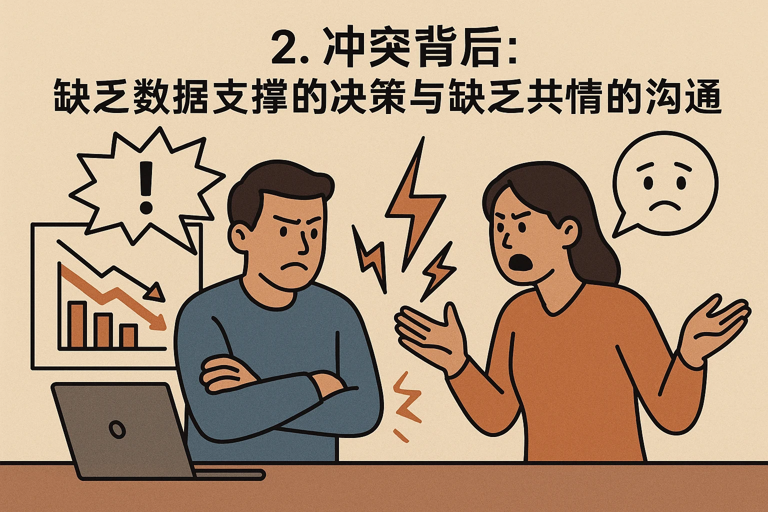 2. 冲突背后：缺乏数据支撑的决策与缺乏共情的沟通