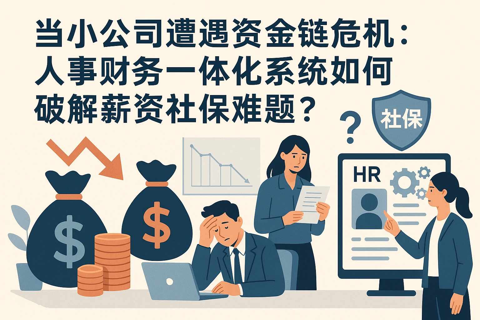 当小公司遭遇资金链危机：人事财务一体化系统如何破解薪资社保难题？