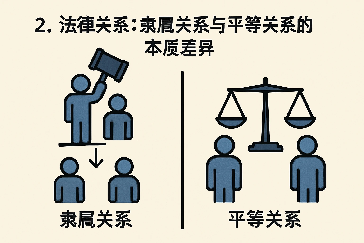 2. 法律关系：隶属关系与平等关系的本质差异
